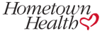 Hometown Health logo- black text, red heart.